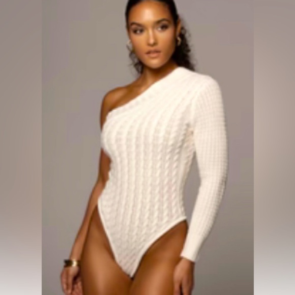 JLUX Label Ivory Sweater Bodysuit NWT